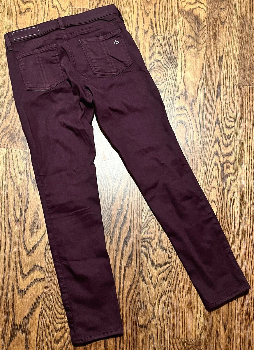 Rag & Bone Skinny Jeans Womens 26 x 26 Nina Distressed Wine  | eBay | eBay US