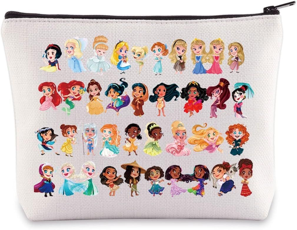 BWWKTOP Team Princess Character Cosmetic Makeup Bag Princess Group Fans Gifts Belle & Ariel & Jas... | Amazon (CA)
