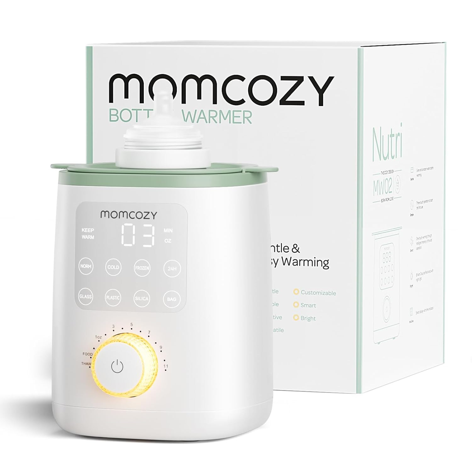 Momcozy Retain Nutrients Bottle Warmer, 9-in-1 Baby Bottle Warmer with Night Light, Accurate Temp... | Amazon (US)