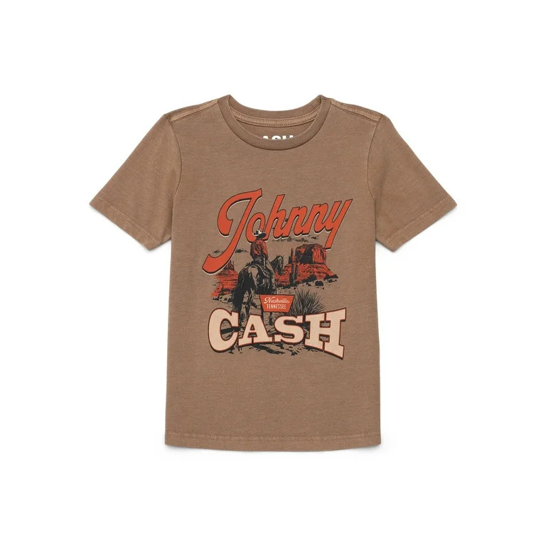 Johnny Cash Boys Graphic Tee with Short Sleeves, Sizes 4-18 | Walmart (US)