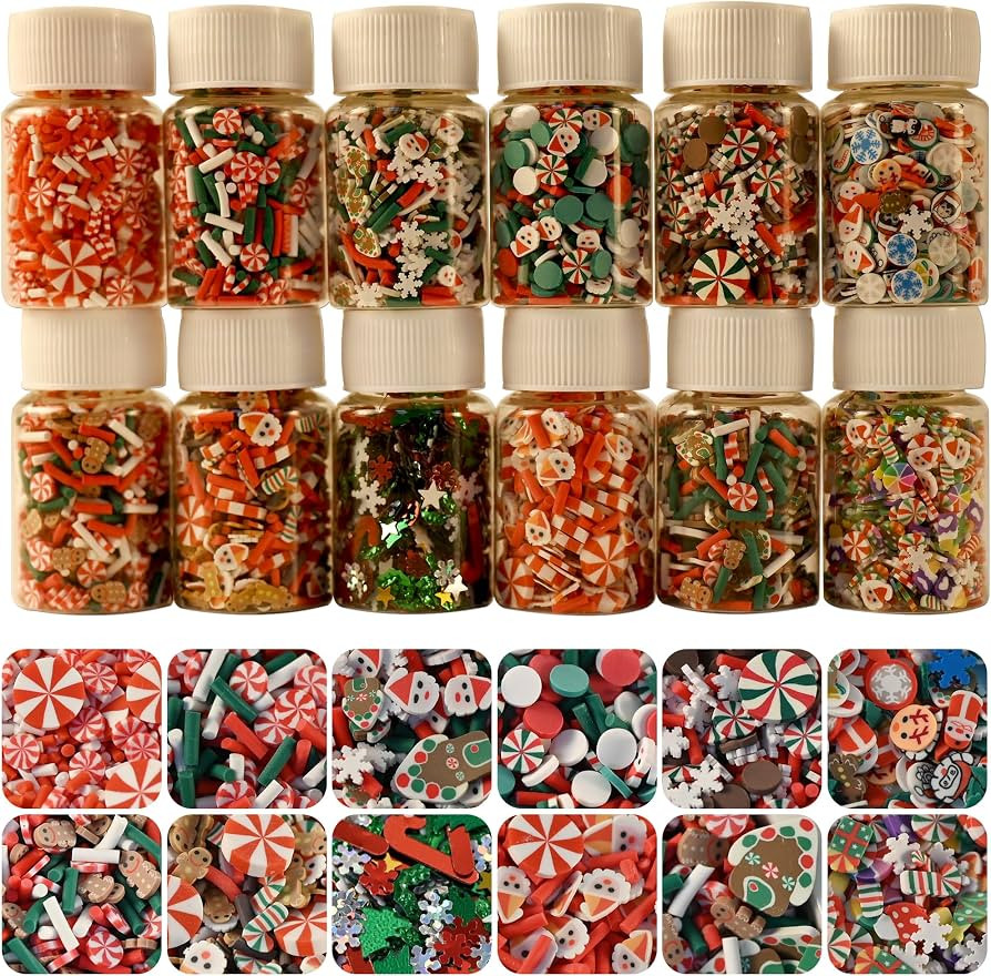 LIKETURE Fake Sprinkles 180g Fake Christmas Sprinkles Non-edible Craft Sprinkles Faux Sprinkles f... | Amazon (US)