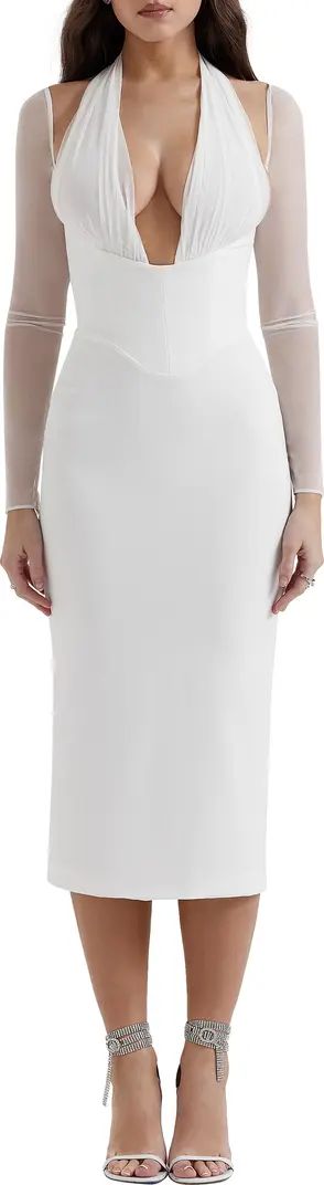 Yasmin Long Sleeve Body-Con Midi Cocktail Dress | Nordstrom