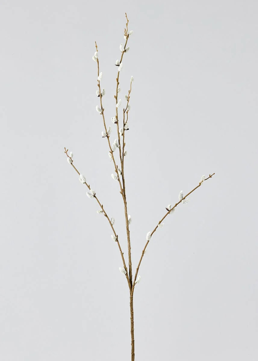 Artificial Pussy Willow Branch - 46" | Afloral