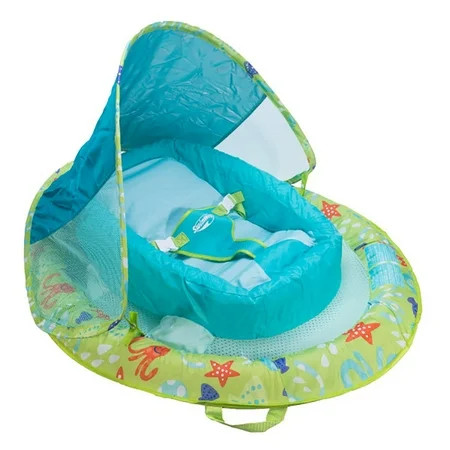 SwimWays Inflatable Fabric Infant Baby Spring Swimming Pool Float with Canopy | Walmart (US)