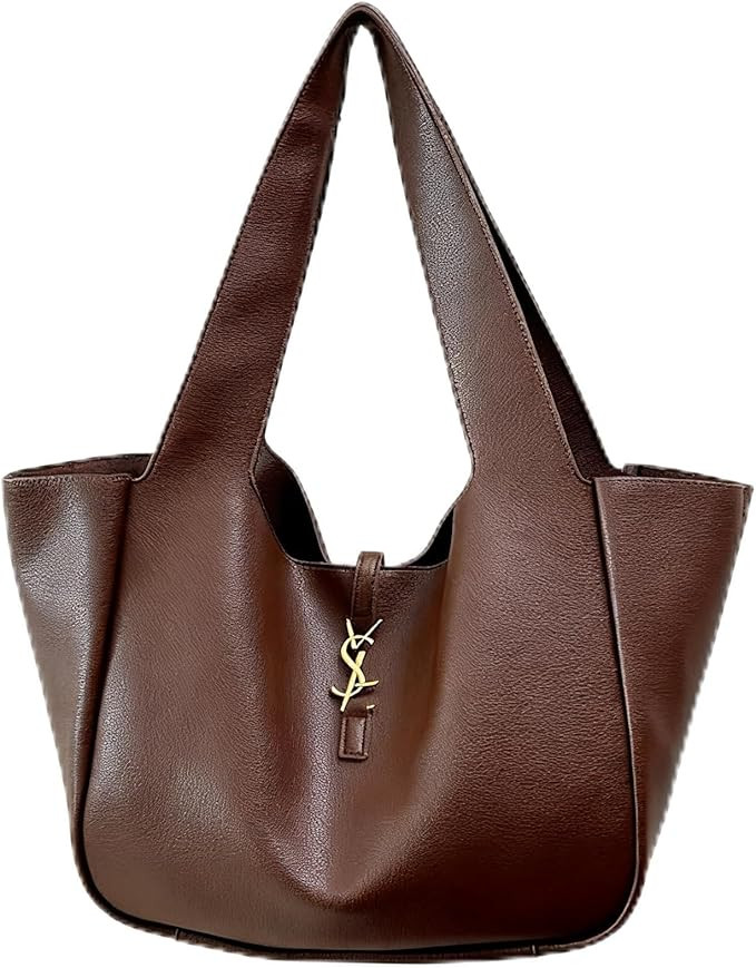 Women's Large Capacity PU Leather Handbag, Casual Tote Shoulder Bag | Amazon (US)