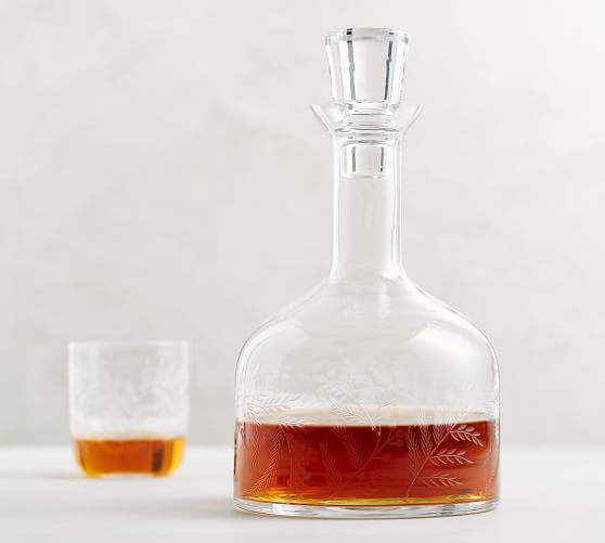 Monique Lhuillier Gabrielle Etched Liquor Decanter | Pottery Barn (US)