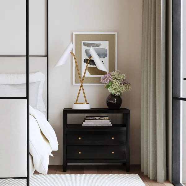 Celine 28" 2-Drawer Nightstand | Wayfair North America