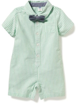 Oxford Bow-Tie One-Piece for Baby | Old Navy US