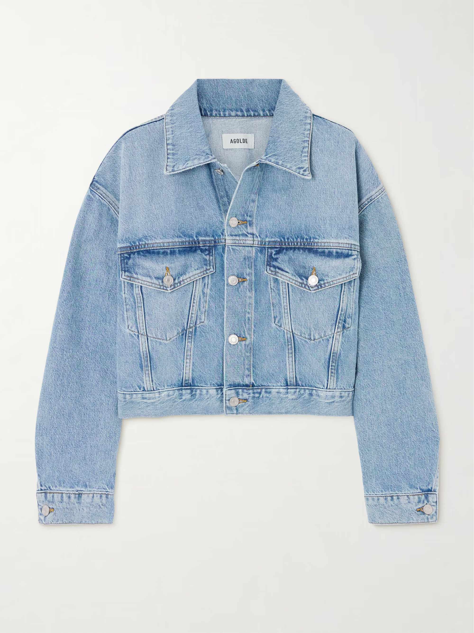 Palmer cropped recycled-denim jacket | NET-A-PORTER (US)