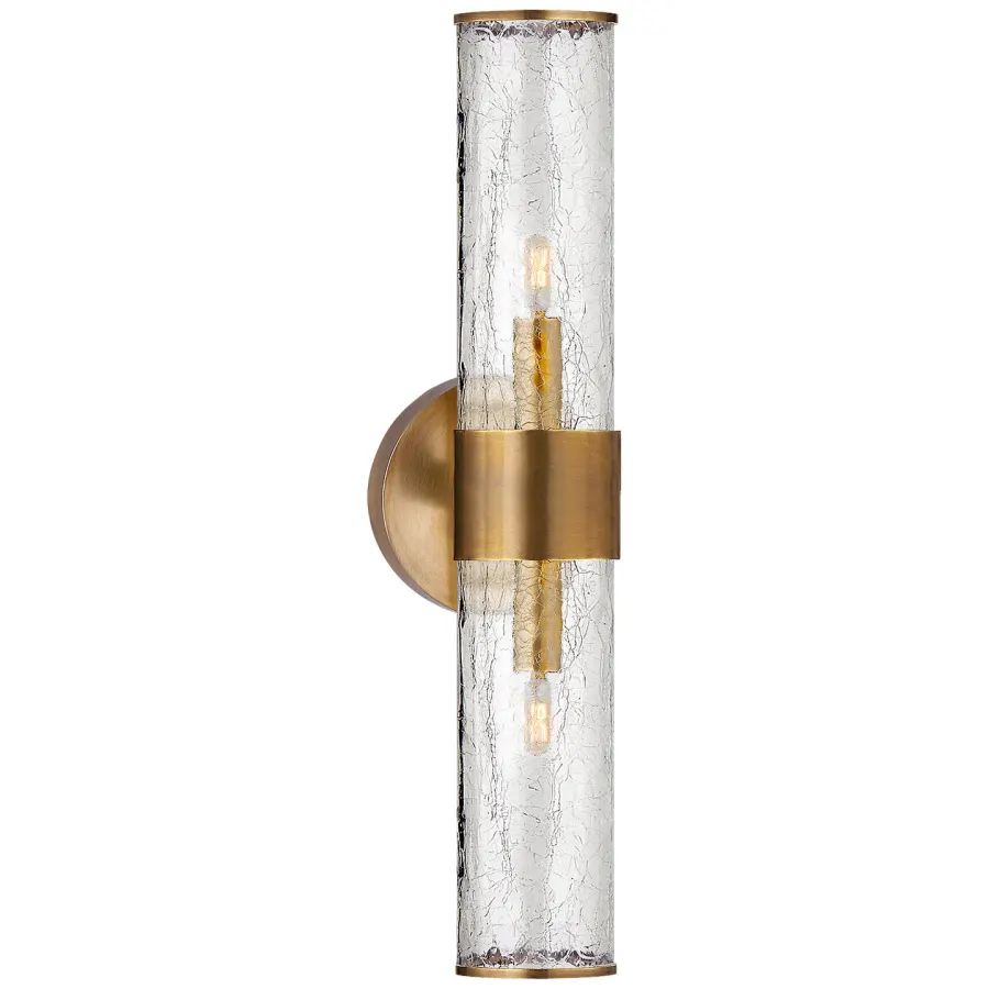 Visual Comfort Liaison 21" Medium Sconce with Crackle Glass by Kelly WearstlerModel:KW 2118AB-CRG... | Build.com, Inc.