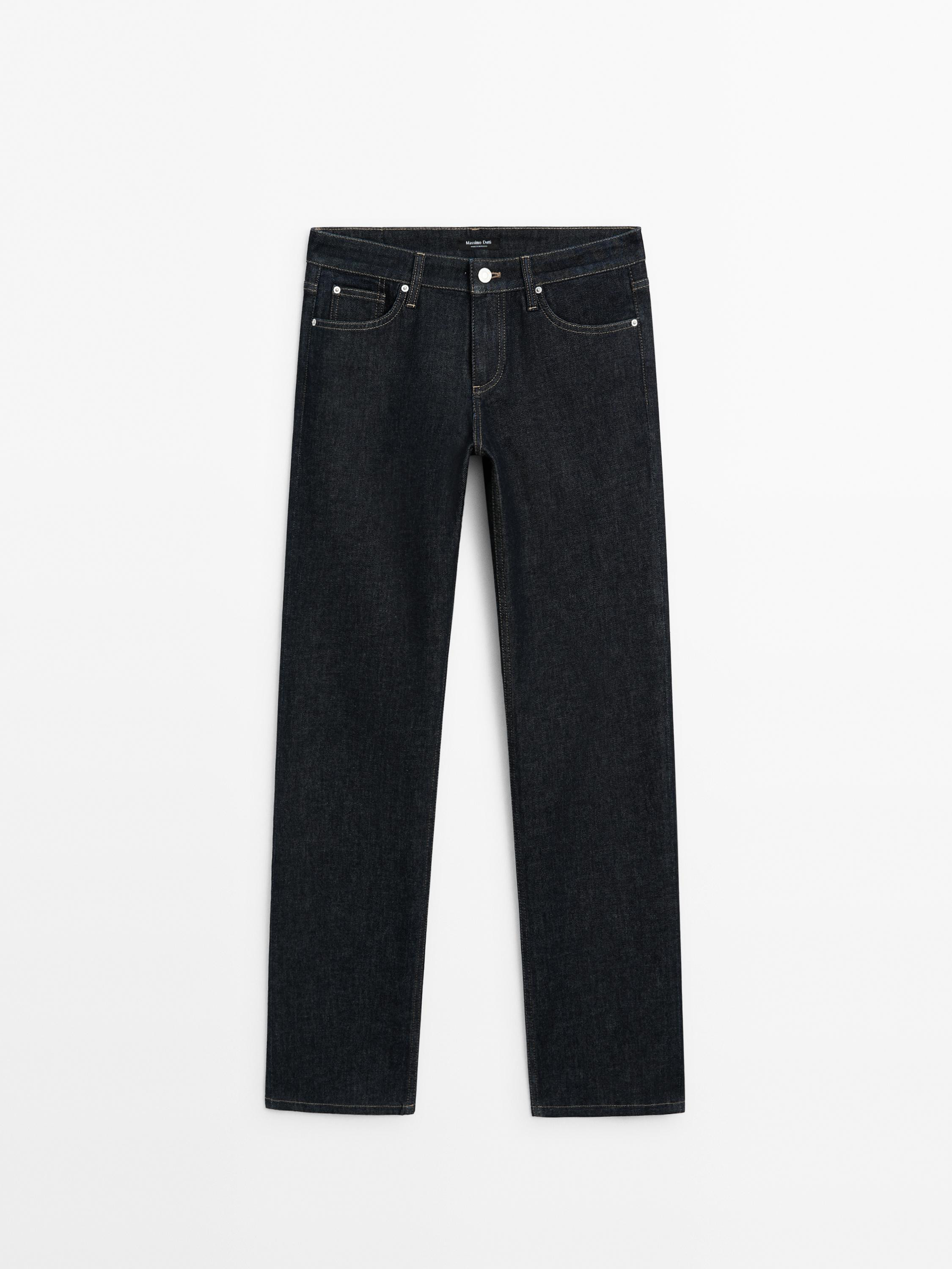 Low rise straight fit jeans | Massimo Dutti UK