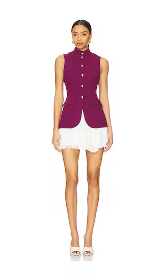 Justine Dress in Aubergine & Ivory | Revolve Clothing (Global)