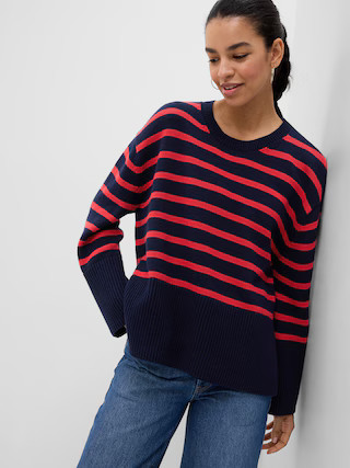 24/7 Split-Hem Crewneck Sweater | Gap (US)