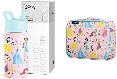 Simple Modern Disney Princesses Kids Water Bottle, 14oz, Princess Rainbows & Disney Kids Lunch Bo... | Amazon (US)