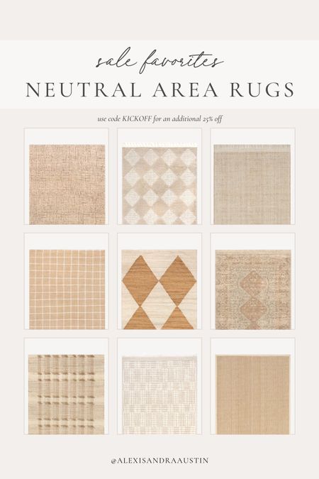 My favorite neutral rugs on sale from RugsUSA! Is code KICKOFF for an additional 25% off

Neutral area rug, sale alert, deal of the day, bedroom refresh, living room refresh, jute rug,  vintage style rug, RugsUSA, Memorial Day sale, aesthetic home, neutral style, shop the look!

#LTKSaleAlert #LTKSeasonal #LTKHome