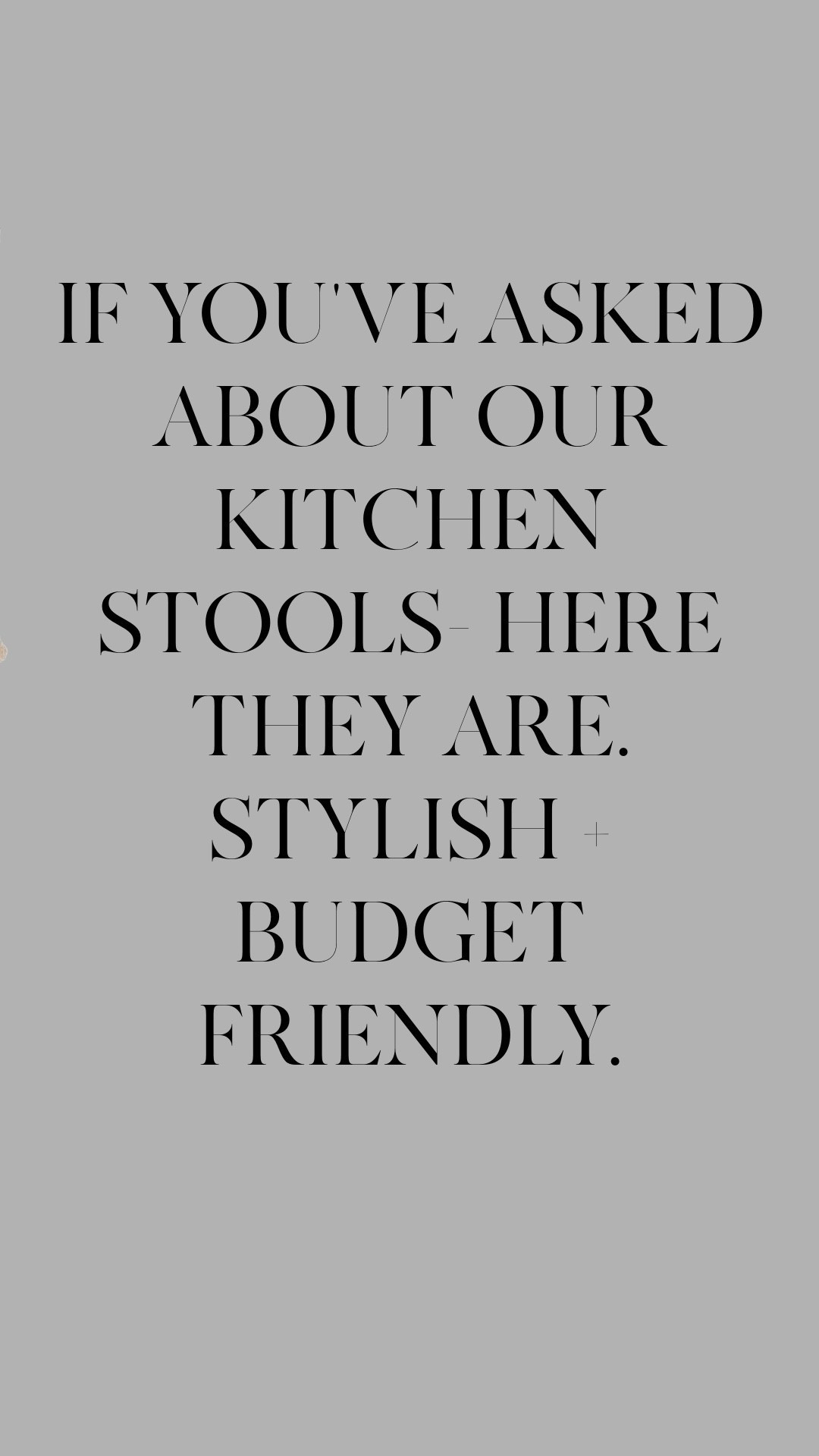 Elevating your kitchen doesn’t have to mean spending a fortune. These counter stools are the ones we personally own and they’ve held up beautifully — supportive, comfy, and that clean modern look I’m always after. If you’ve been wanting a designer-style stool without the designer price tag, these are such a good find.

Sharing the exact set we bought + a few similar options in case quantities are limited.

#LTKCyberWeek #LTKHome