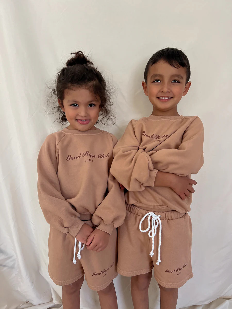 (PRE-ORDER) Cinnamon Good Boys Sweatshirt | Sun Peony Coconut