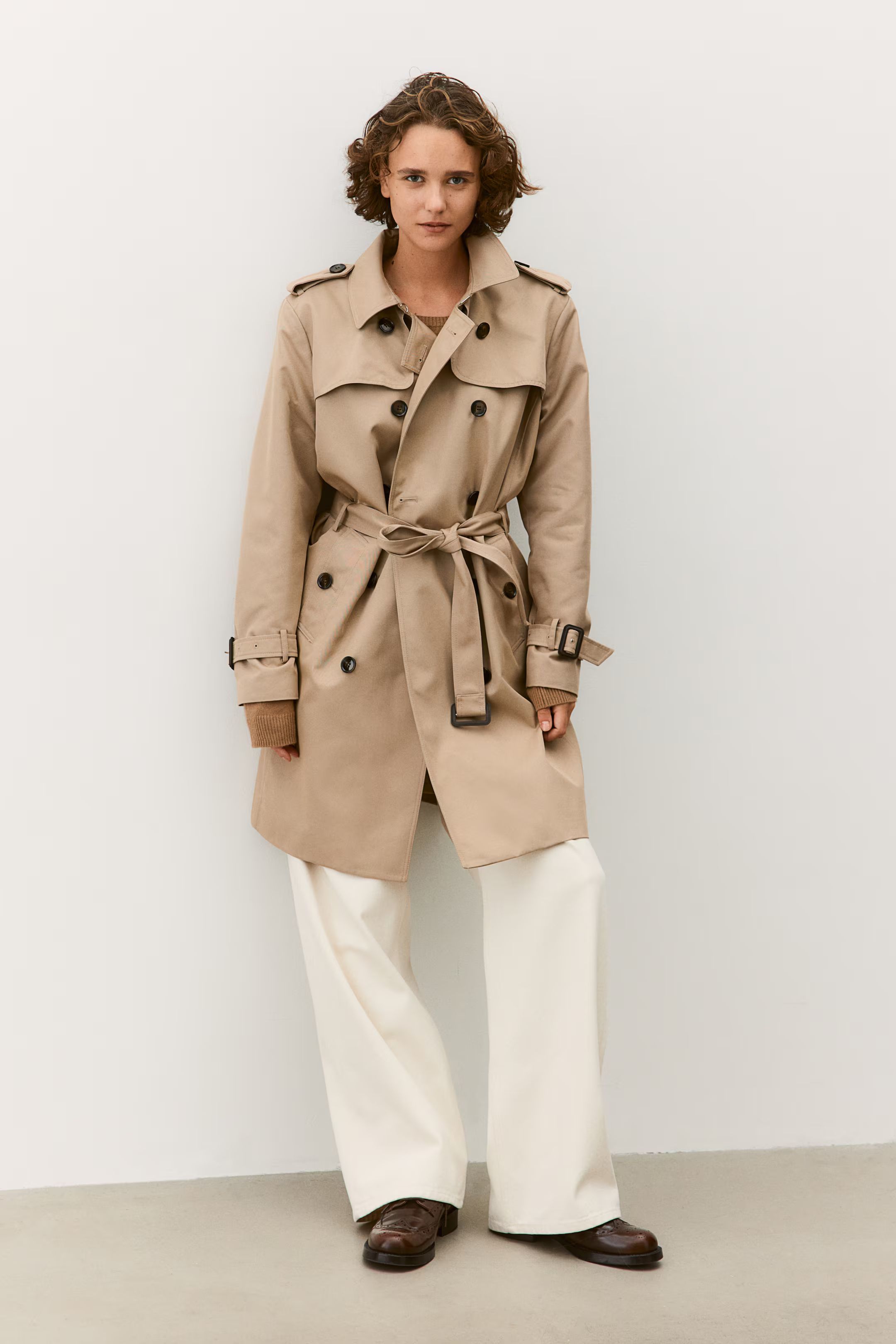 Knee-length trench coat | H&M (UK, MY, IN, SG, PH, TW, HK)