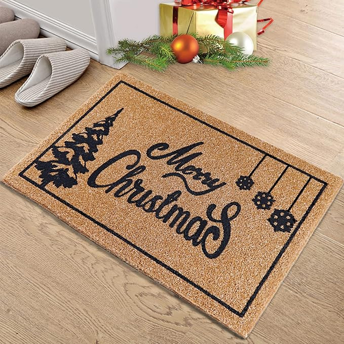 OurWarm Christmas Door Mat Outdoor Welcome Mat for Front Door, Merry Christmas Doormat with Non-S... | Amazon (US)