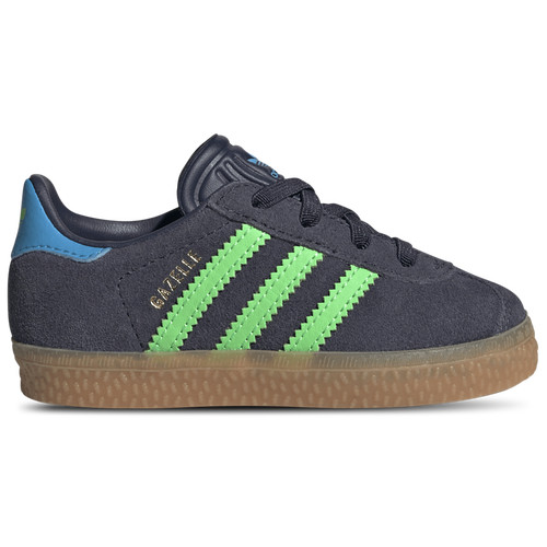 adidas Originals Gazelle - Boys' Toddler Screaming Green/Shadow Navy/Lucid Aquamarine Size 05.0 | Kids Foot Locker (US)