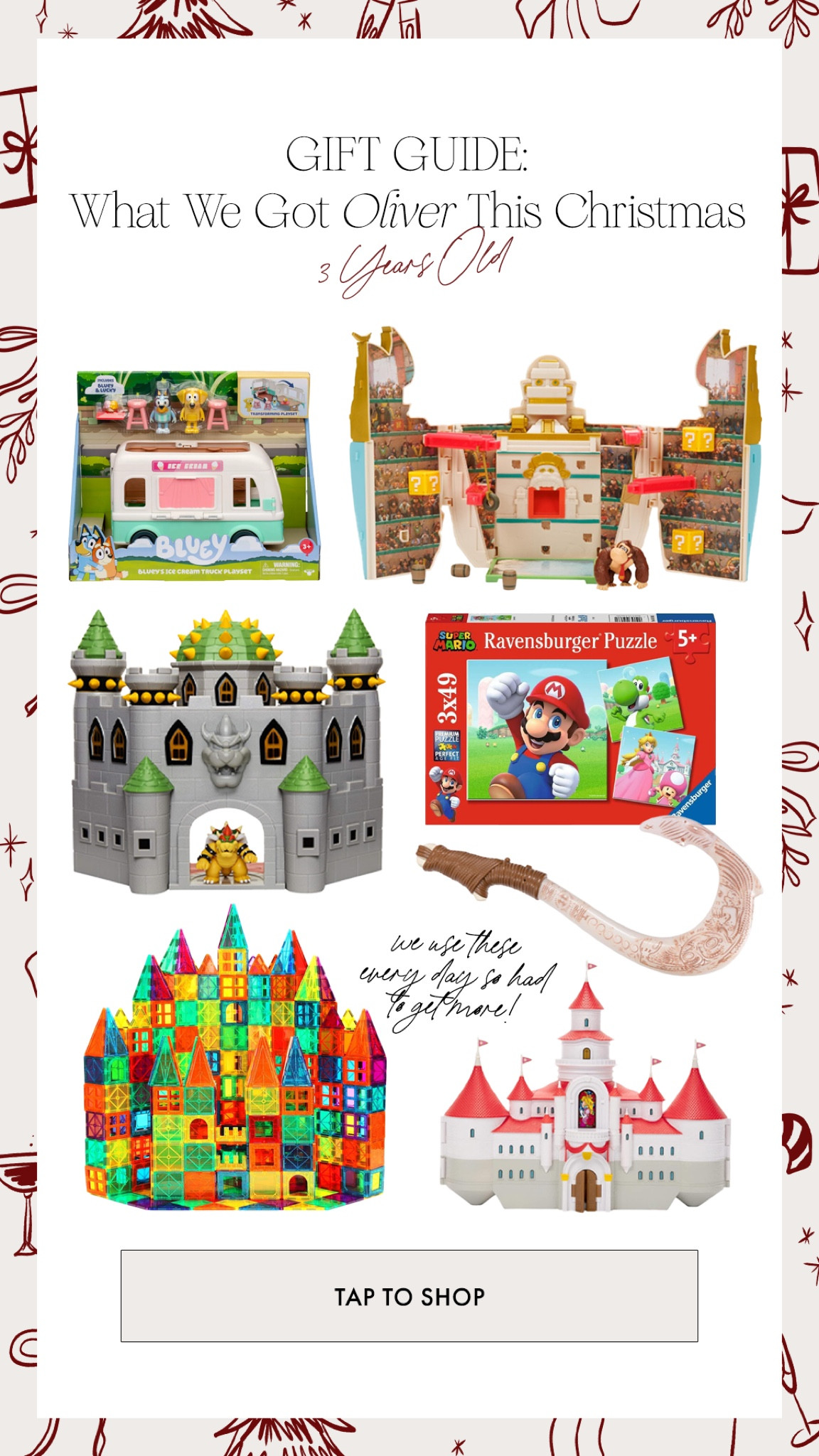What we got Oliver this Christmas 🎄 huuuge Mario fan right now! 

Three year old, toddler boy, gift ideas, Amazon prime 

#LTKKids #LTKGiftGuide #LTKHoliday