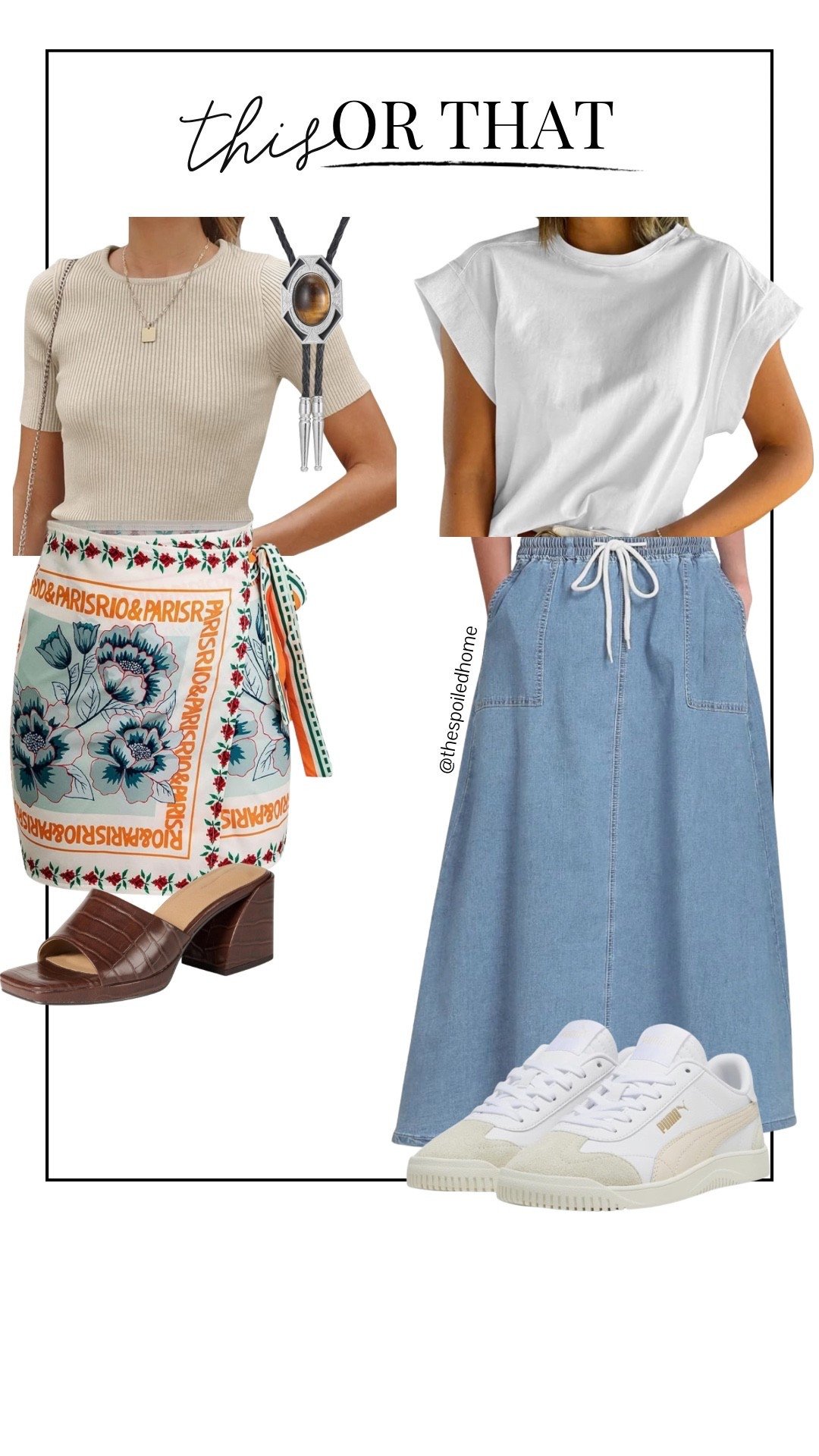 Which would you choose?! This is a hard one for us, we are loving both skirts. 

#LTKStyleTip #LTKWorkwear #LTKFindsUnder50