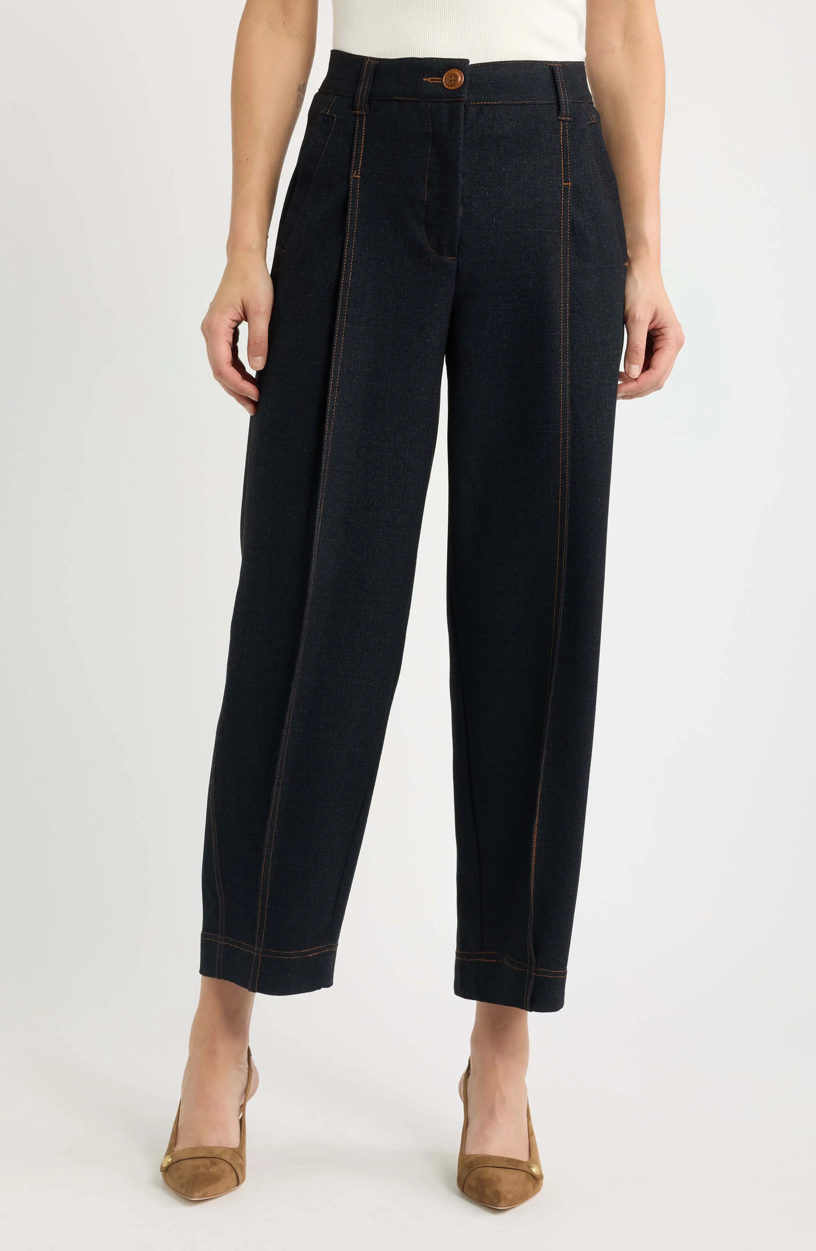 Wit & Wisdom Ultra Skyrise Relaxed Ankle Pants (Women) | Nordstrom | Nordstrom
