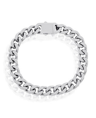 Stainless Steel 10mm Cuban Link Bracelet | Macy's