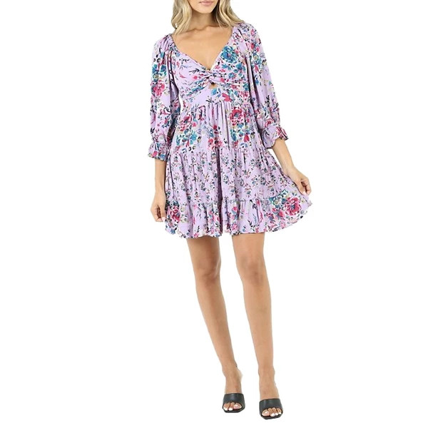 Women's Angie Keyhole Long Sleeve Dress | Scheels