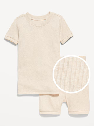 Unisex Snug-Fit Ribbed Pajama Set for Toddler & Baby | Old Navy (US)