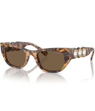 SK6022F 53mm Crystal Tortoise Cat Eye Sunglasses | Dillard's