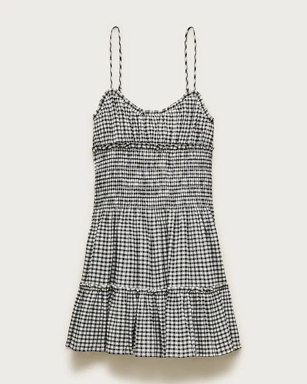 Smocked mini dress  in gingham | J. Crew US