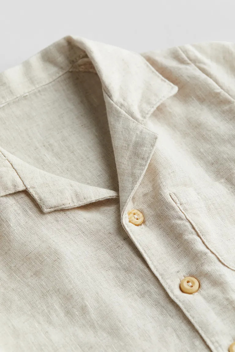 2-piece Linen Set - Light beige - Kids | H&M US | H&M (US + CA)