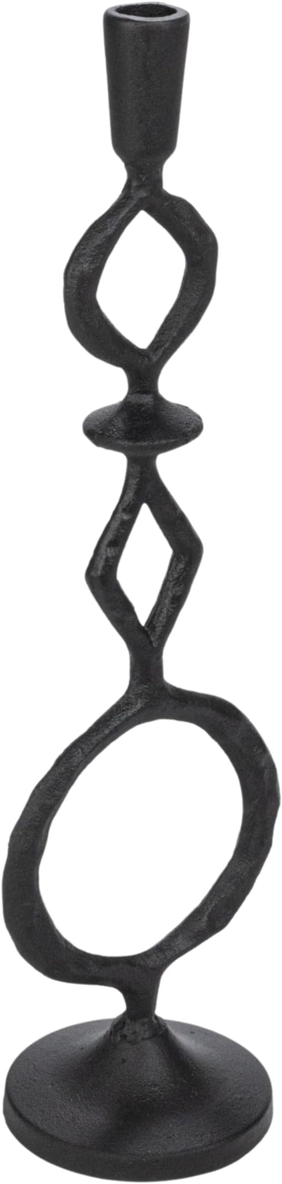 Bloomingville Tall Decorative Cast Metal Taper Candle Holder, Black | Amazon (US)