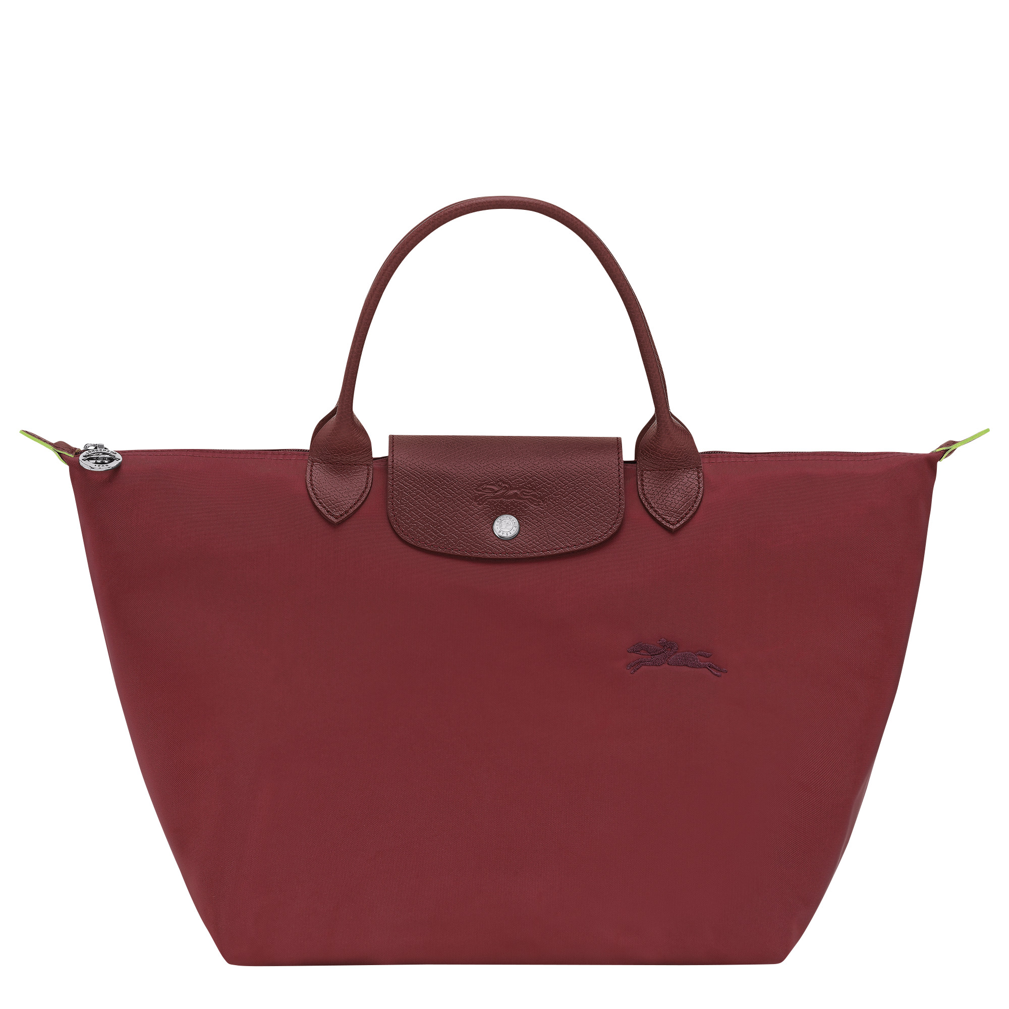 Le Pliage Green M Handbag Pomegranate - Recycled canvas | Longchamp US | Longchamp