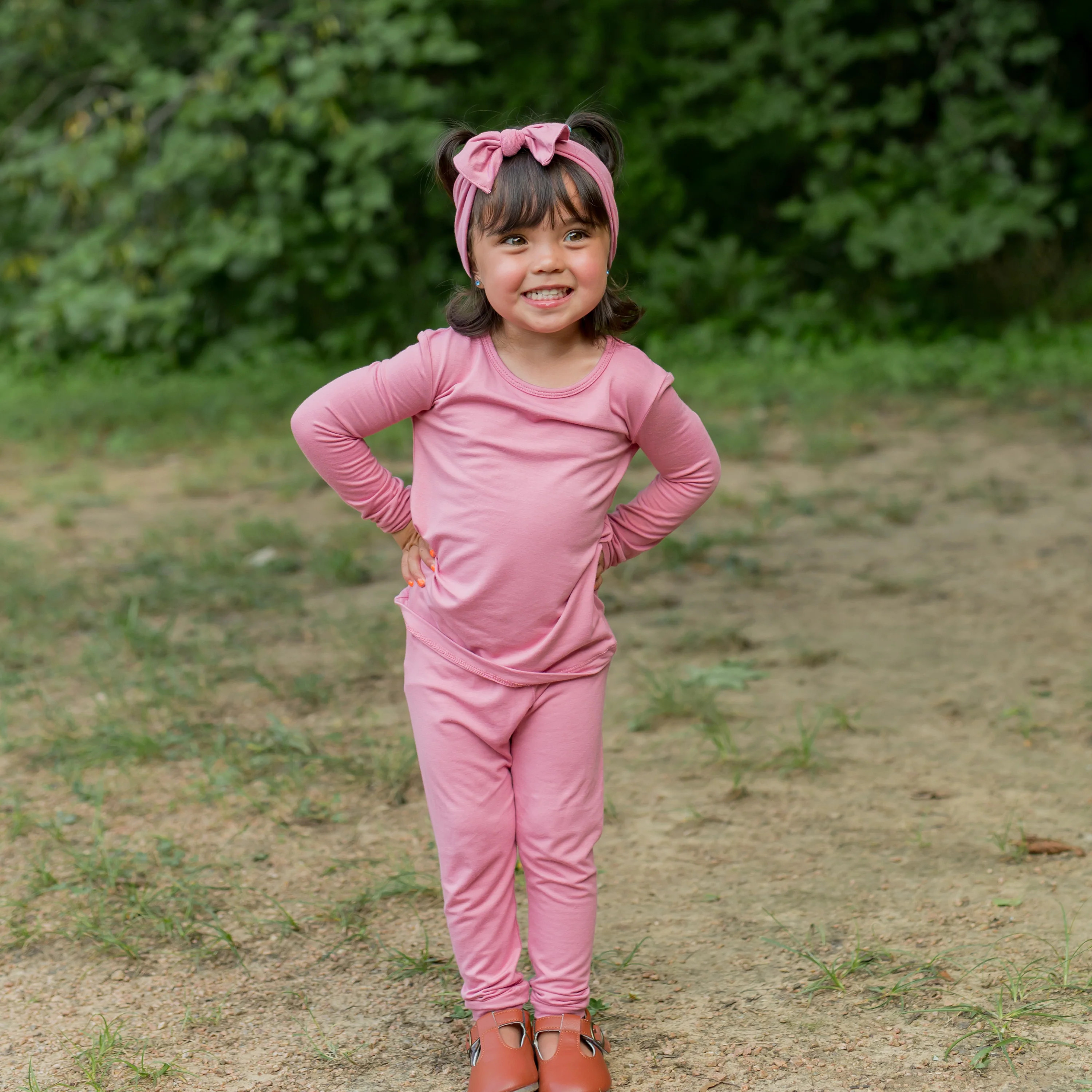 Long Sleeve Pajamas in Apple Blossom | Kyte BABY