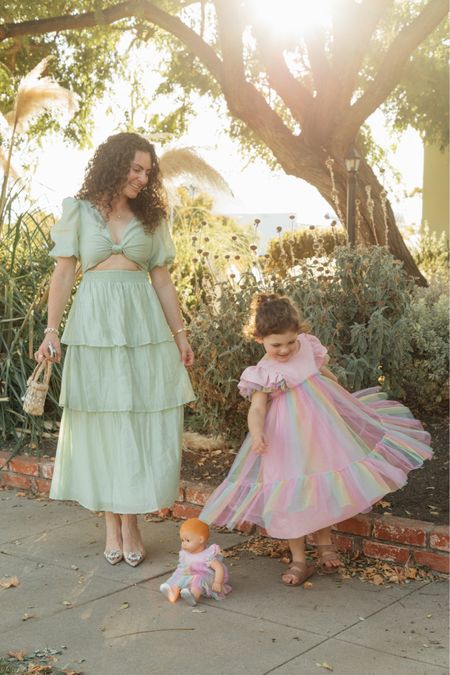 A couple of our fave dresses of the moment. Sadie loves matching her babydoll in this rainbow dress perfect for twirling 🥰. It’s a great holiday gift idea for little girls!

#LTKHoliday #LTKfamily #LTKCyberWeek