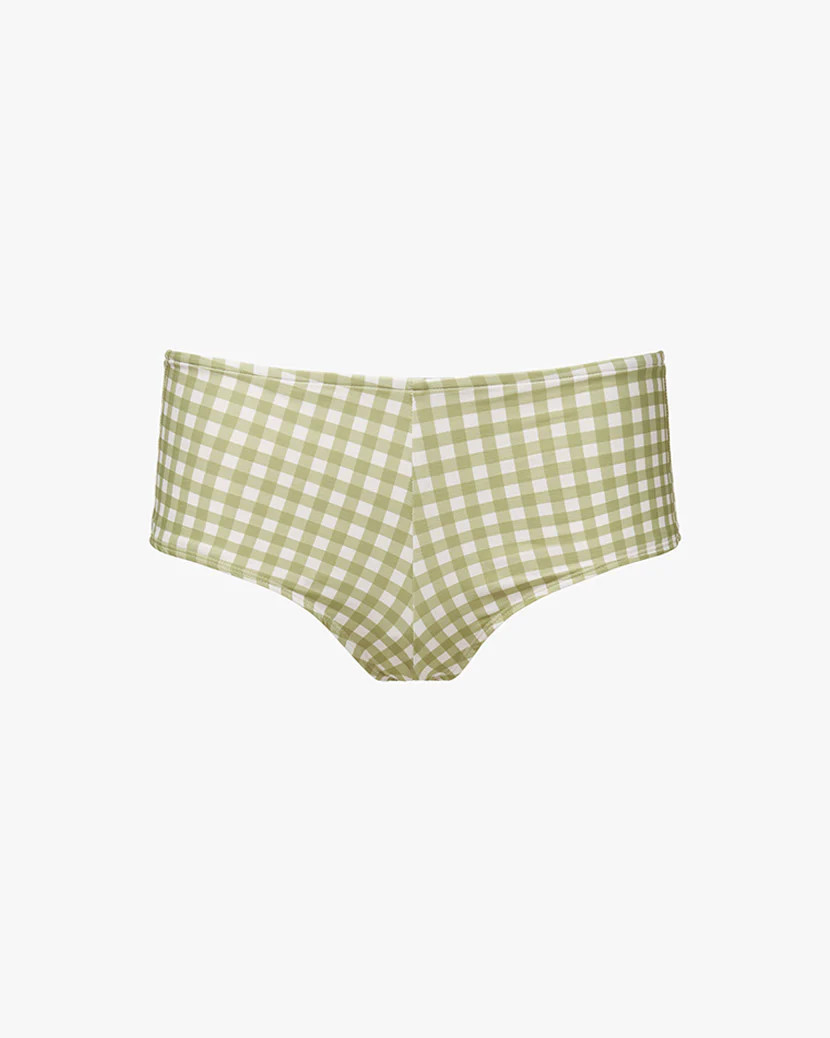 Low Rise Gingham Swim Short | We Wore What