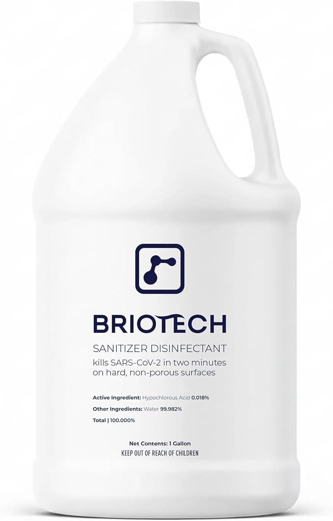 BRIOTECH Sanitizer Disinfectant Hypochlorous, Nursery, 1 Gallon Refill | Kill 99.99% of viruses, ... | Amazon (US)