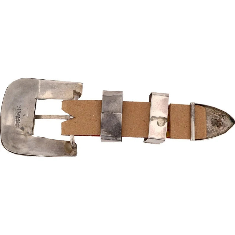 Angie C Sterling Silver Zuni Indian Turquoise Ranger Set Vintage Belt Buckle Angelita Cheama Nati... | Etsy (US)