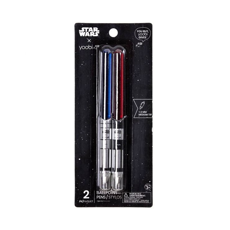 2pk Lightsaber Pens Black Ink - Yoobi™ | Target