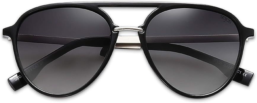 Amazon.com: SOJOS Retro Aviator Polarized Sunglasses for Women Men Double Bridge Ladies Shades SJ... | Amazon (US)