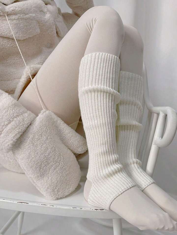1pair Women's Knitted Soft & Warm Ankle Socks, Cute And Versatile For Autumn And Winter Daily Wea... | SHEIN