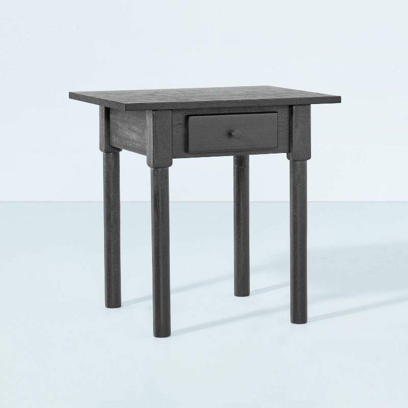 Wood Turned Leg Accent Table with Drawer - Black - Hearth & Hand™ with Magnolia | Target