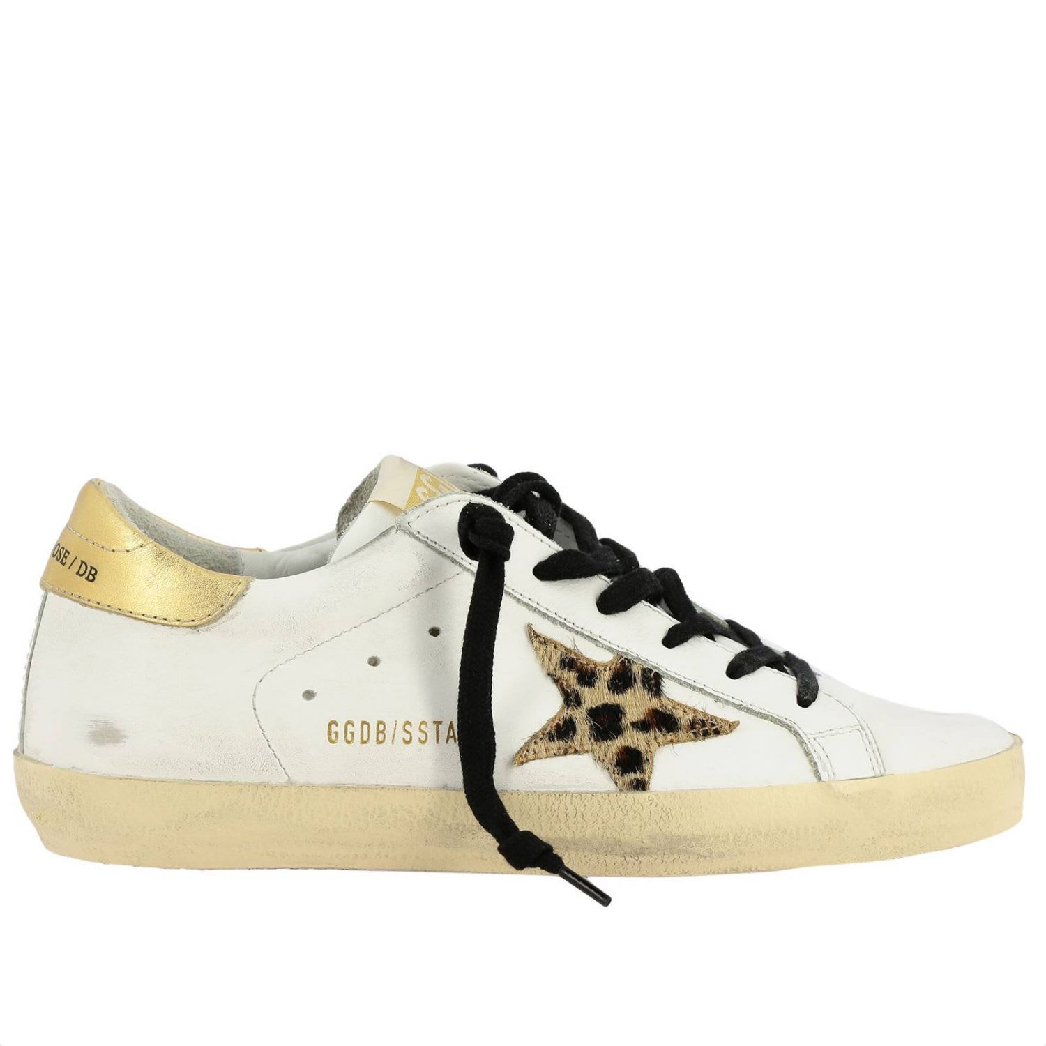 Golden Goose Sneakers Superstar Golden Goose Sneakers In Leather With Animalier Pony Star And Laminated Heel | Italist.com US