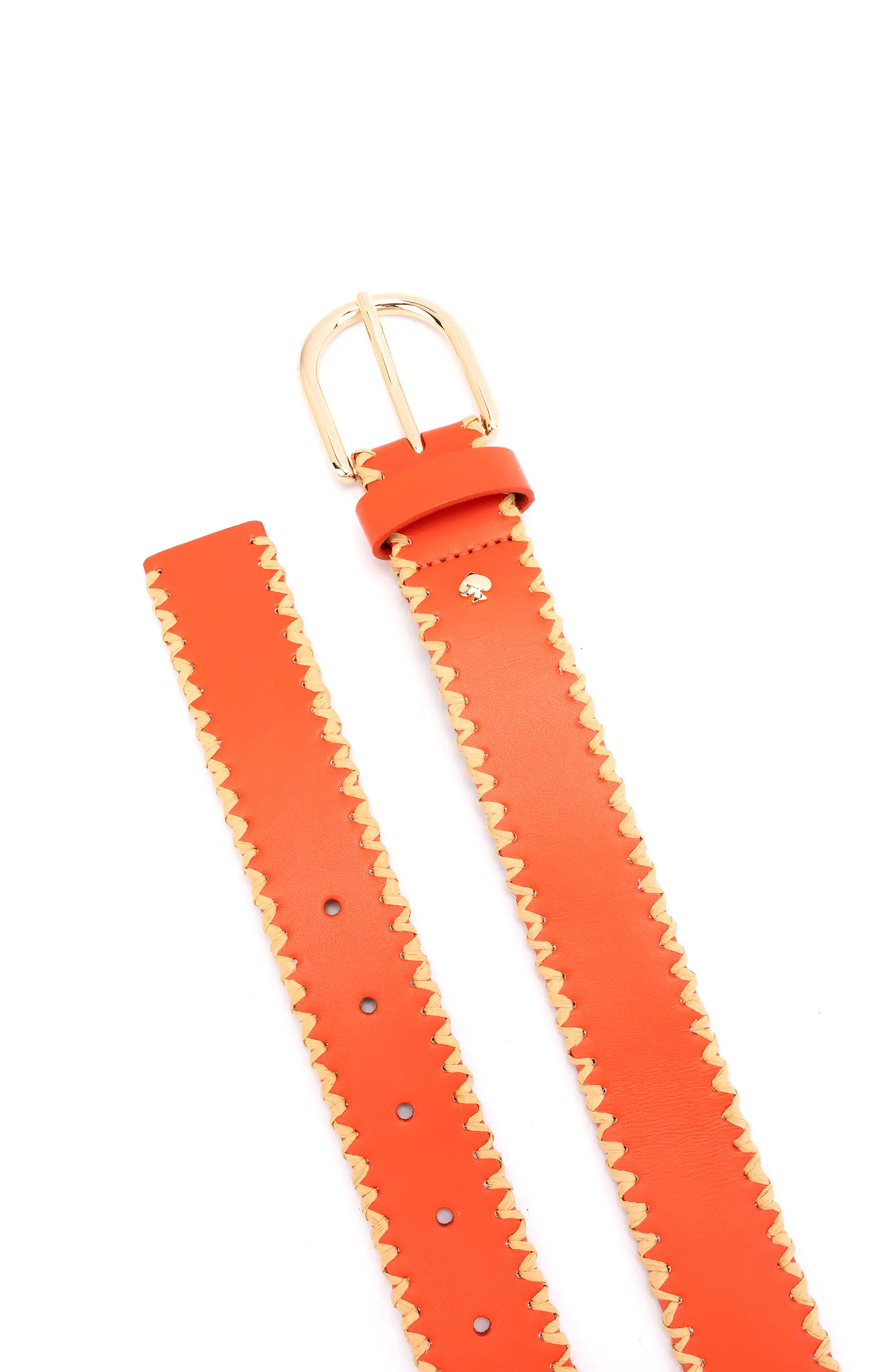 Kate Spade New York straw edge leather belt | Nordstrom | Nordstrom