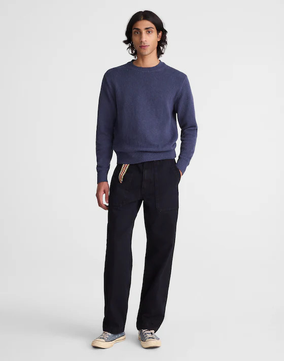 Crewneck Sweater in Textured Cotton | Madewell