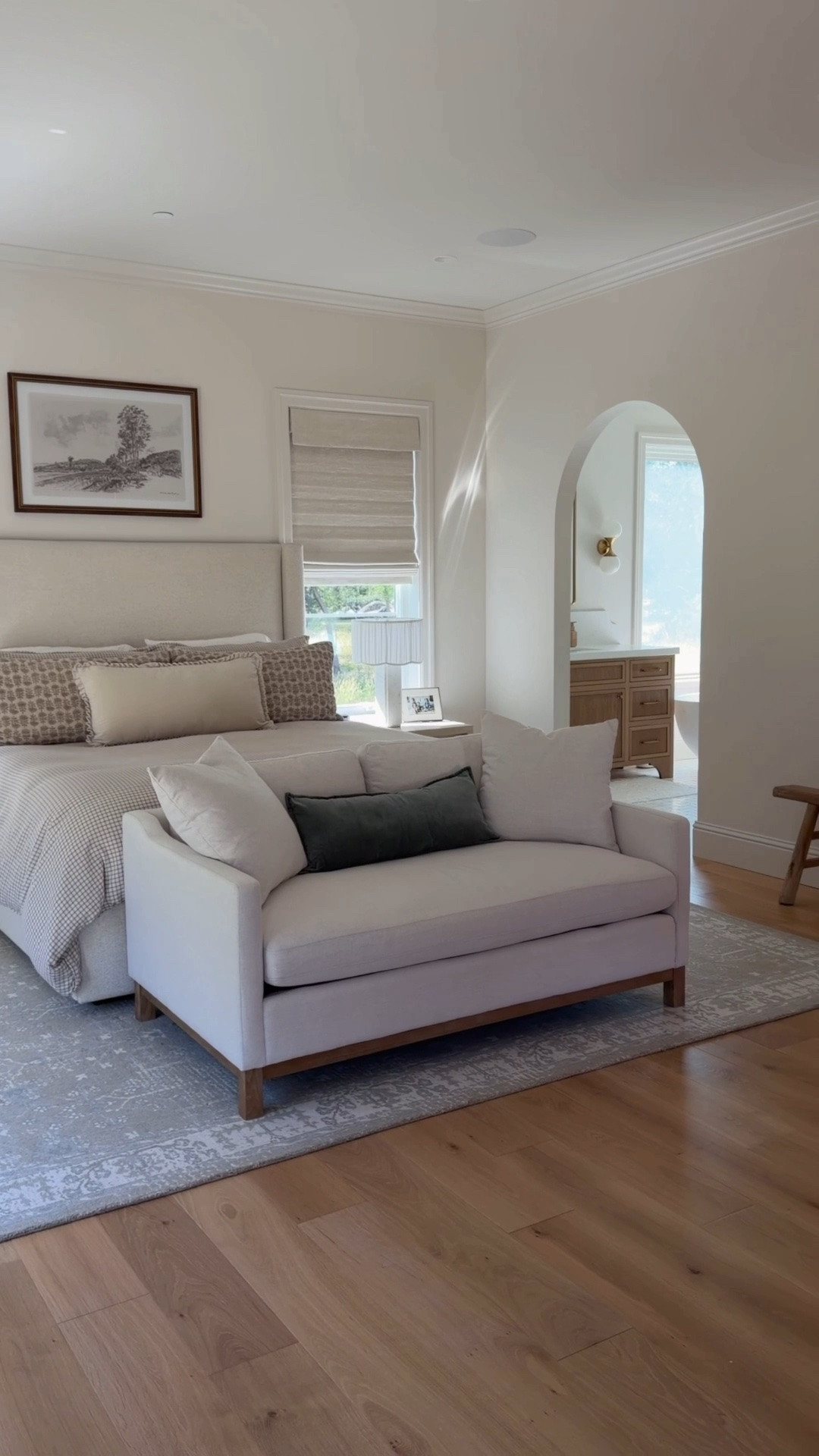 #ad I’ve been wanting to replace the bench at the end of our bed ever since we moved in. It always felt a little boring, and the scale just wasn’t right for the space. I knew I wanted a sofa, but I also wanted something that looked high-end without the high-end price tag.
I honestly couldn’t be happier with this one. The quality and comfort completely exceeded my expectations, and knowing it was @Wayfair Verified gave me so much confidence ordering it online.
I also grabbed this reclaimed wood bench (I actually have it in two sizes now!), and it’s the perfect piece for adding warmth and texture to a narrow space. Little by little, this room is finally coming together. 🤍 #WayfairPartner #WayfairVerified #wayfair