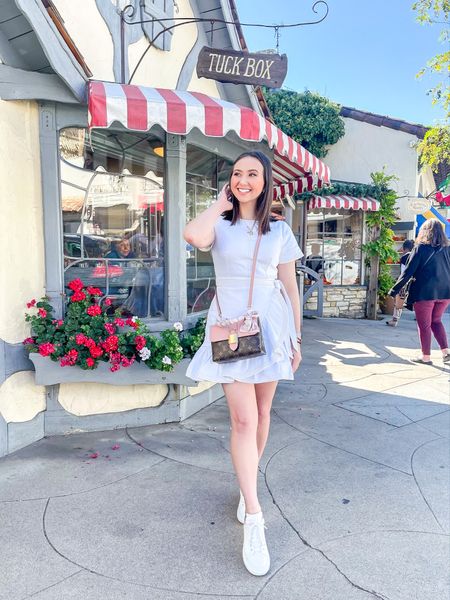 Sunday funday! Taking a stroll through Carmel with this adorable white denim dress! Also on sale too! It’s official fall but still waiting for california to jump into sweater season! I may have to wait a bit more… but really excited to start buying all the fall goods and chunky sweaters drinking a PSL! 

#LTKHalloween #LTKsalealert #LTKSeasonal
