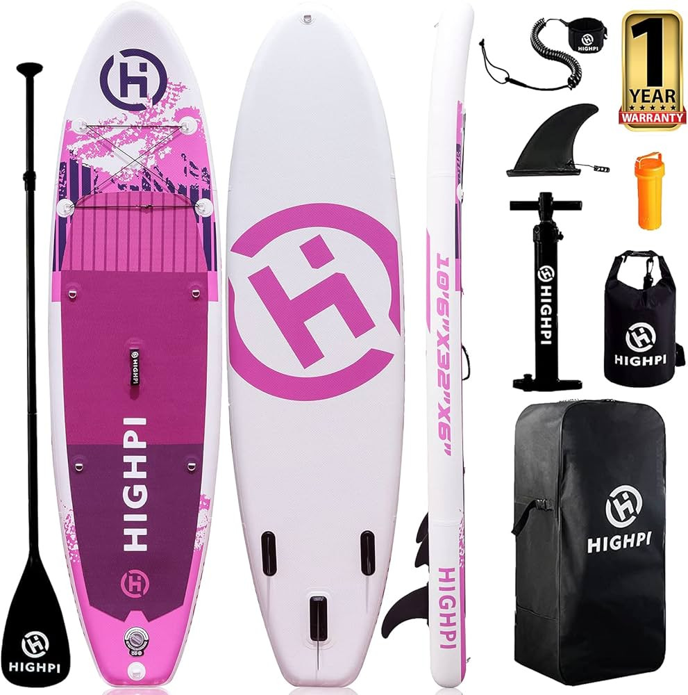 Highpi Inflatable Stand Up Paddle Board 10'6''/11' Premium SUP W Accessories & Backpack, Wide Sta... | Amazon (US)